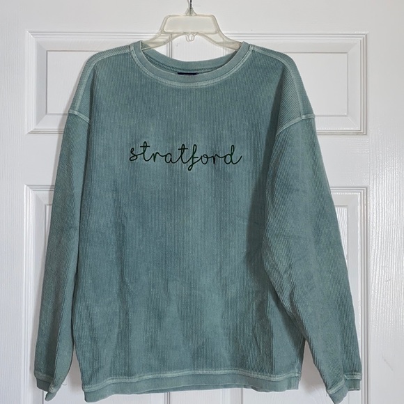 Charles River Apparel Tops - Charles River Apparel Sea Green Ribbed Longsleeve